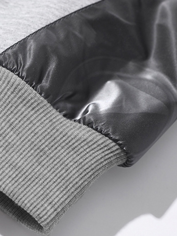 Herren-Sweatshirt mit Raglanärmeln aus Leder