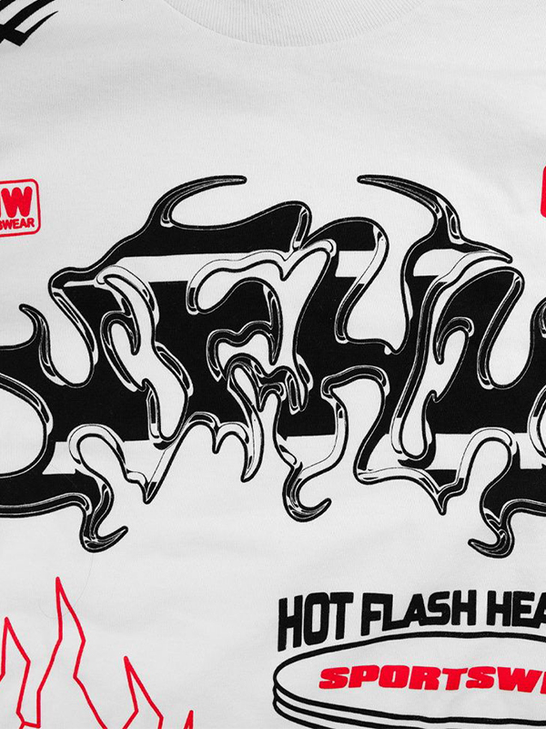 Herren-Sweatshirt mit Motorrad-Grafikdruck