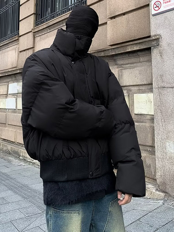 Herren-Jacke mit Reißverschluss und festem Kragen