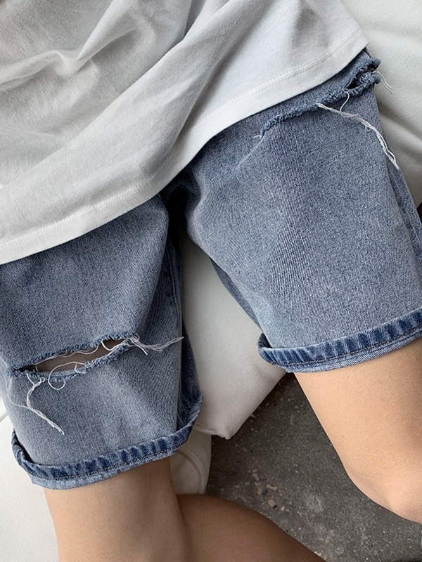Zerrissene Jeansshorts für Herren