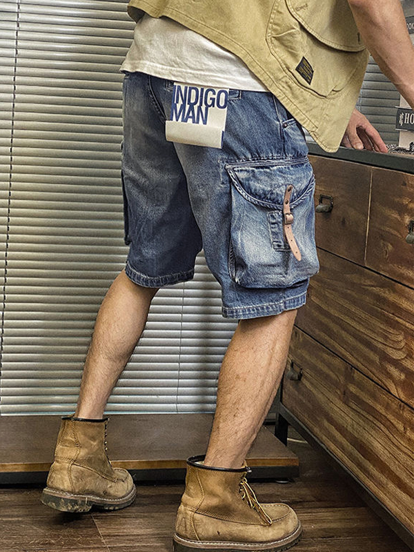 Wash-Shorts mit mehreren Taschen für Herren