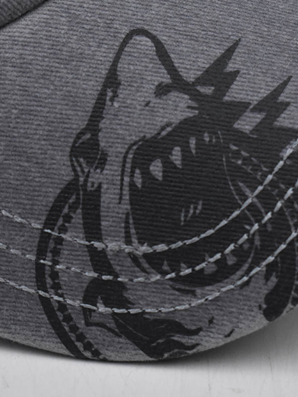 Verwaschene Baseballkappe mit Buchstabenstickerei im Distressed-Look