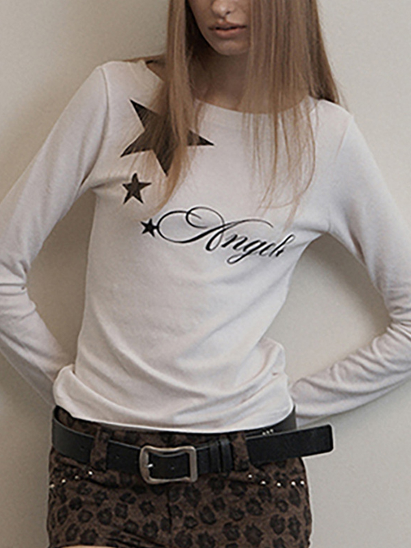 Modischer Langarm mit Buchstabendruck