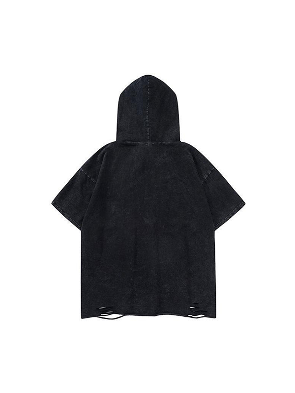 Little Devil – Kurze Ärmel im dunklen Palmen-Print