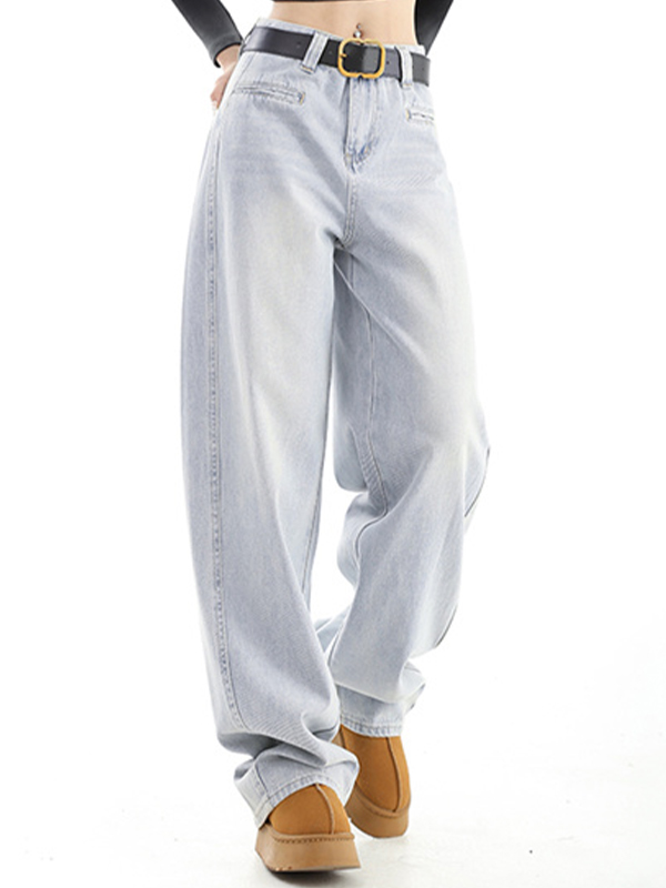 Modische, lockere, schlankmachende, vielseitige Boyfriendjeans