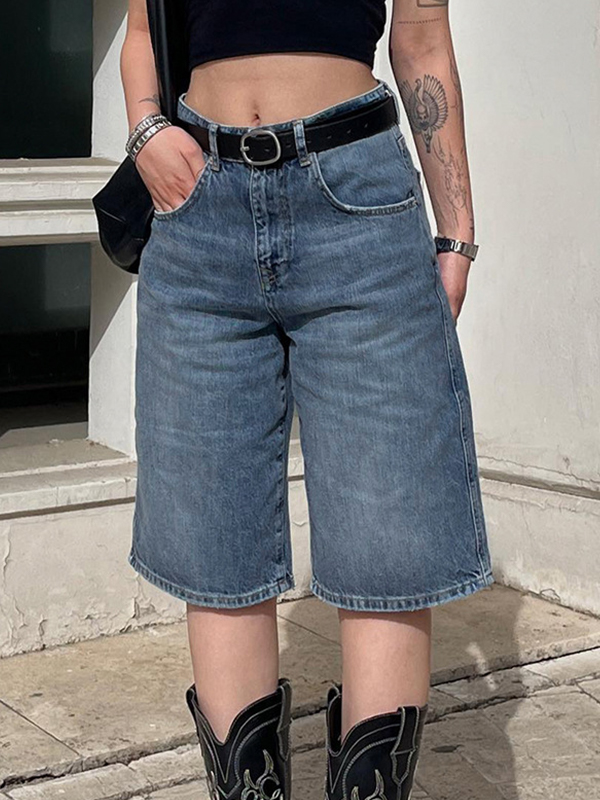 Street Vintage – Verwaschene Jeansshorts