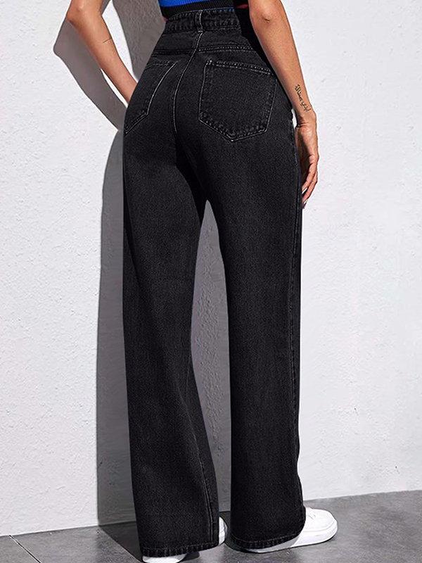 Schmale, gerade, vielseitige Boyfriendjeans