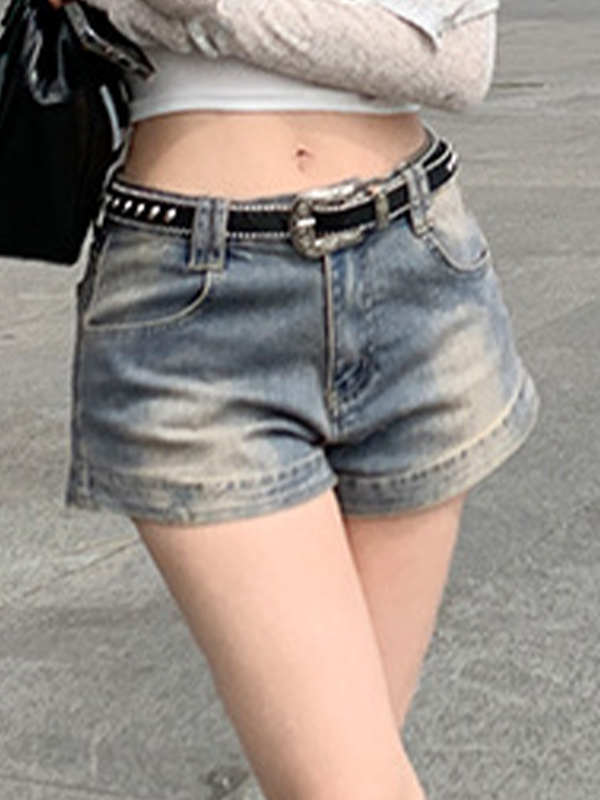Lockere Jeansshorts mit weitem Bein für den Sommer