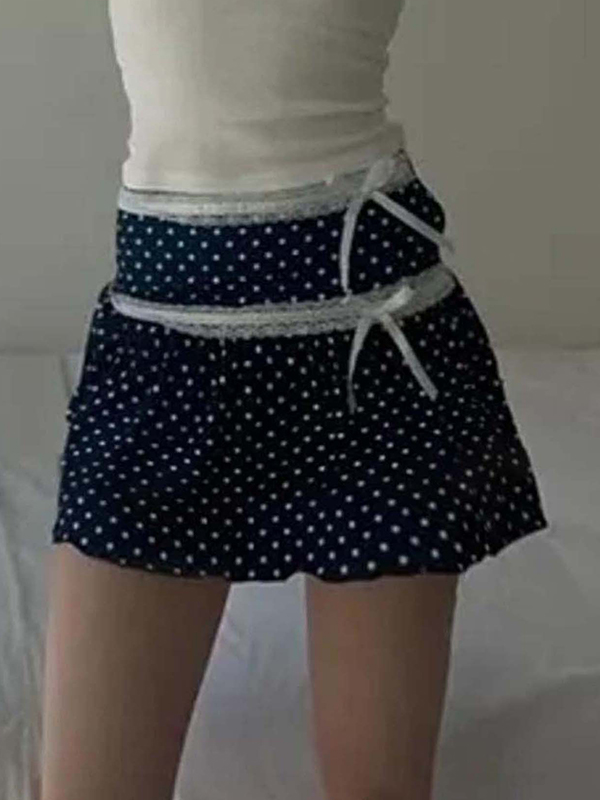 Retro Polka Dot Mädchen Minirock