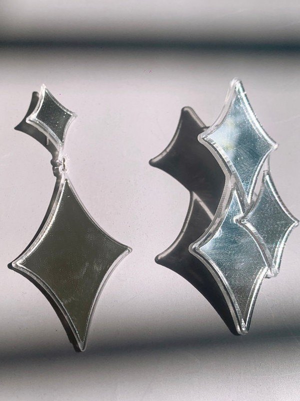 Geometrische Charme-Tropfen-Ohrringe