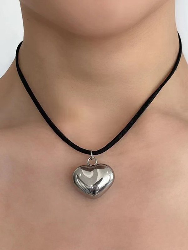 Verstellbare Herz-Halskette aus Edelstahl