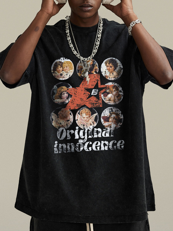 Übergroßes kurzärmliges T-Shirt für Herren