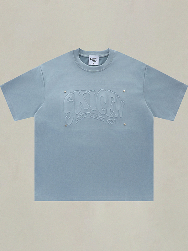 Bedrucktes Oversize-Kurzarm-T-Shirt für Herren