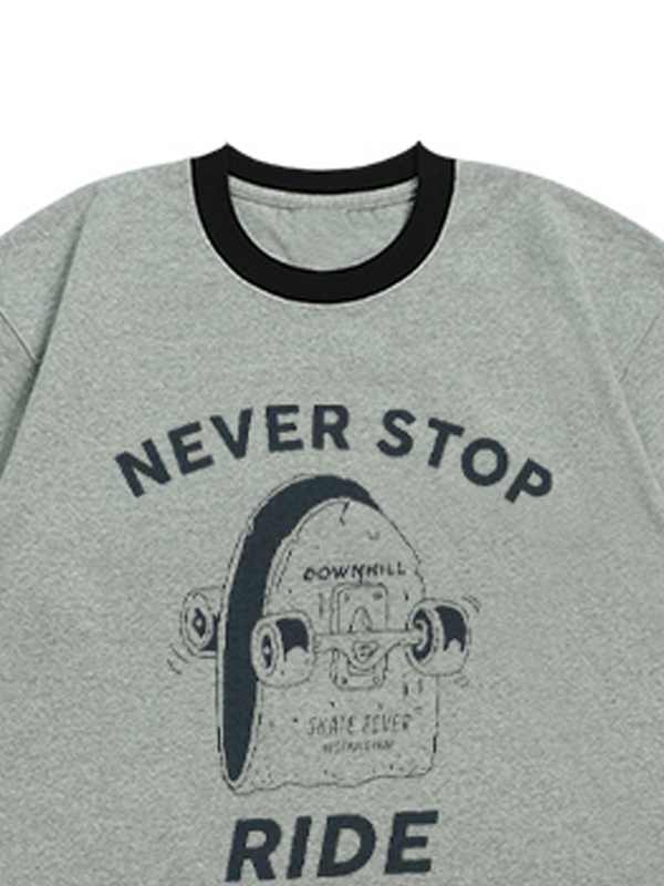 Bedrucktes Oversize-Kurzarm-T-Shirt für Herren