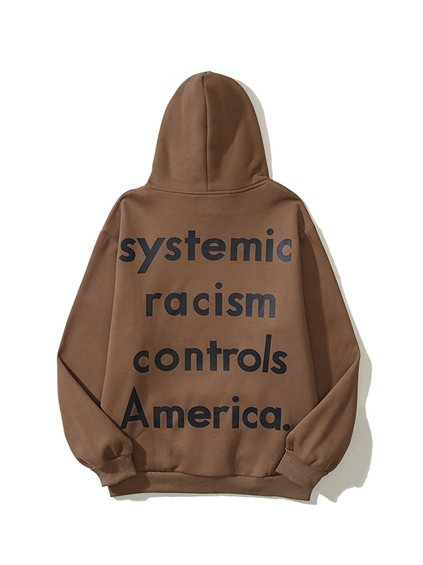 Übergroßer Langarm-Hoodie „Wave Plus“ mit Samt-Print für Herren