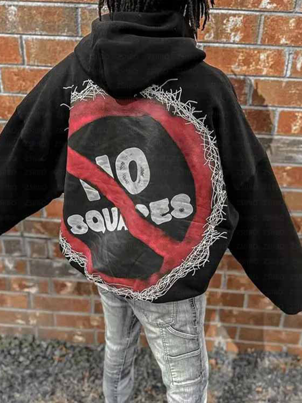 Übergroßer Hoodie mit Grafik für Herren