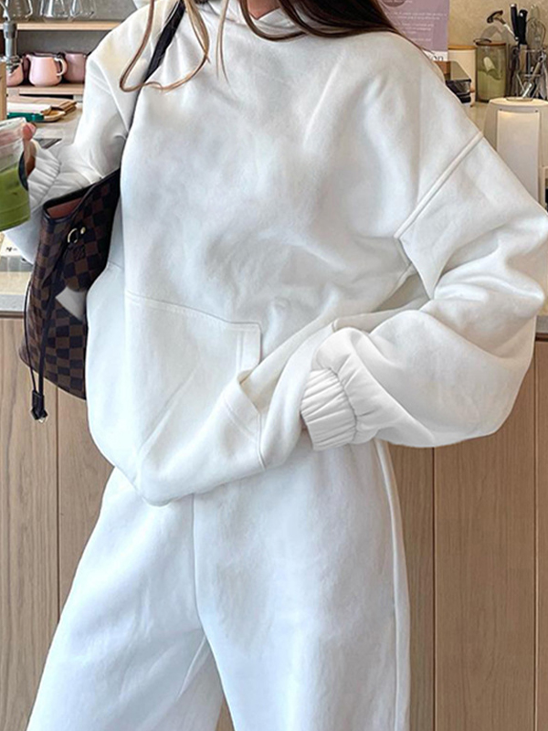 Übergroßer Hoodie in Unifarbe