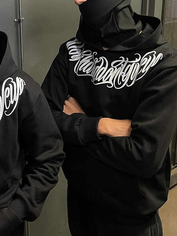 Übergroßer Hoodie mit Grafik für Herren