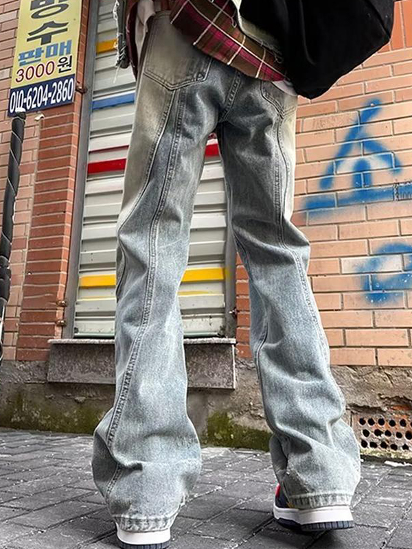 Herren-Jeans mit geradem Bein und Retro-Farbverlauf