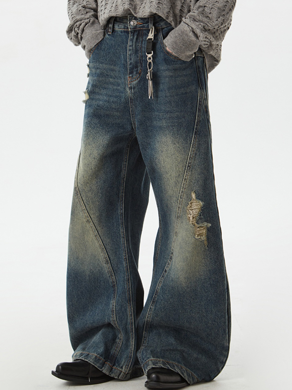 Zerrissene Machete Loose Jeans für Herren