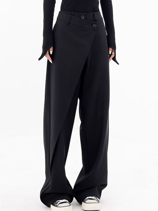 Hose mit geradem Bein und unregelmäßigem Patchwork