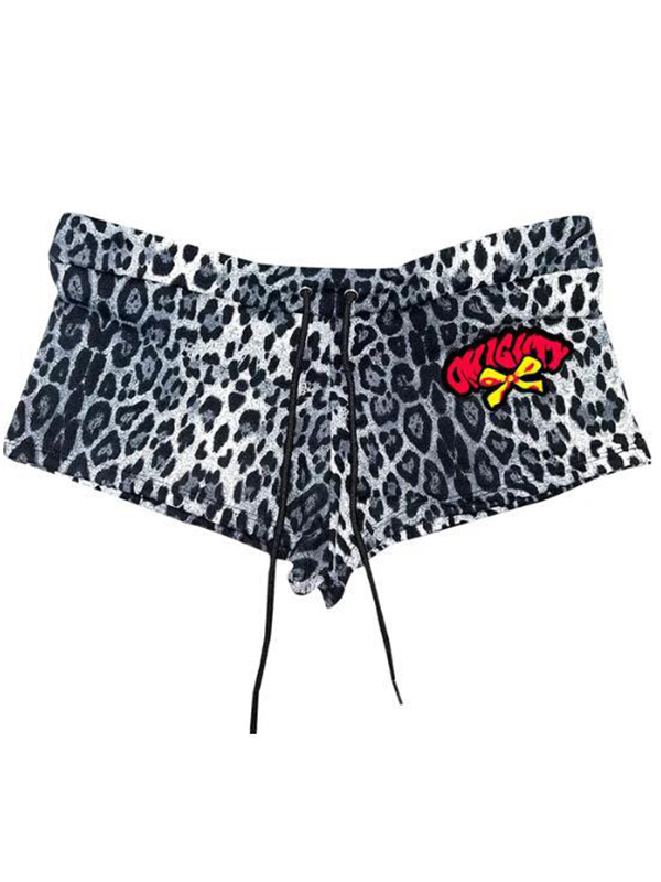 Shorts mit digitalem Leopardenmuster