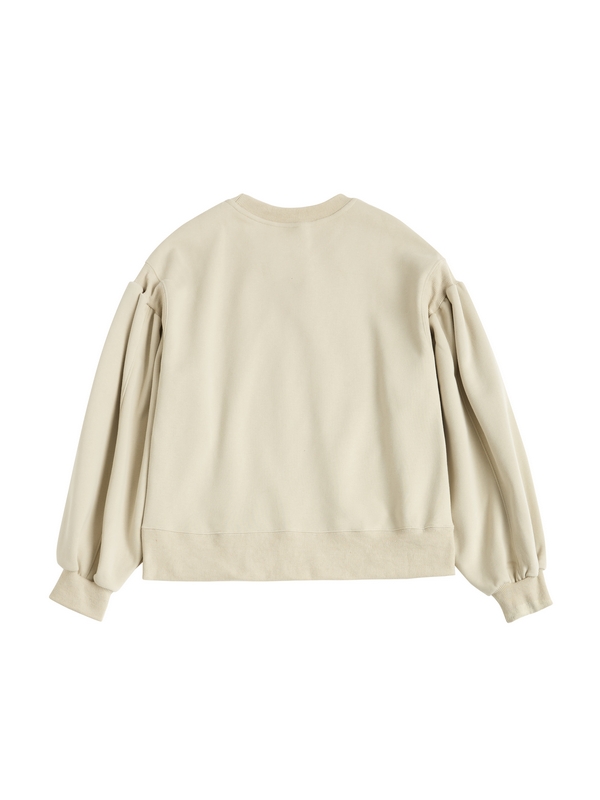 Einfarbiger, mit Label verzierter, übergroßer Kapuzenpullover