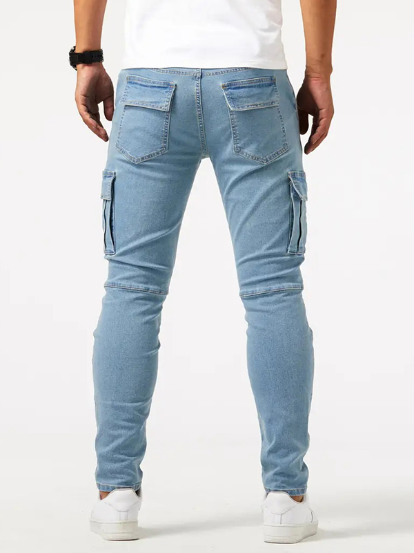 Stretch-Cargojeans im Slim Fit für Herren
