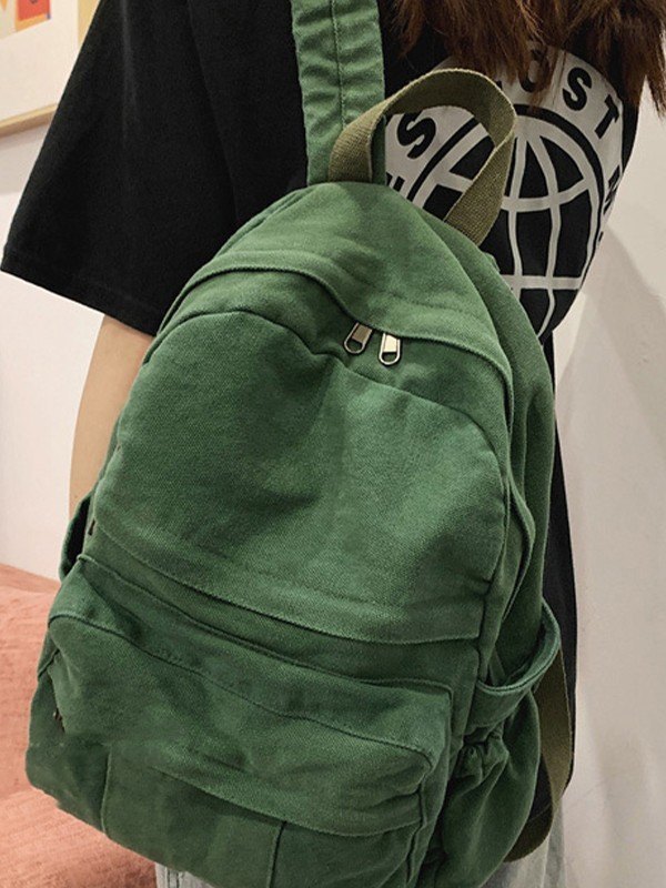 Vintage Wash Canvas Schulrucksack