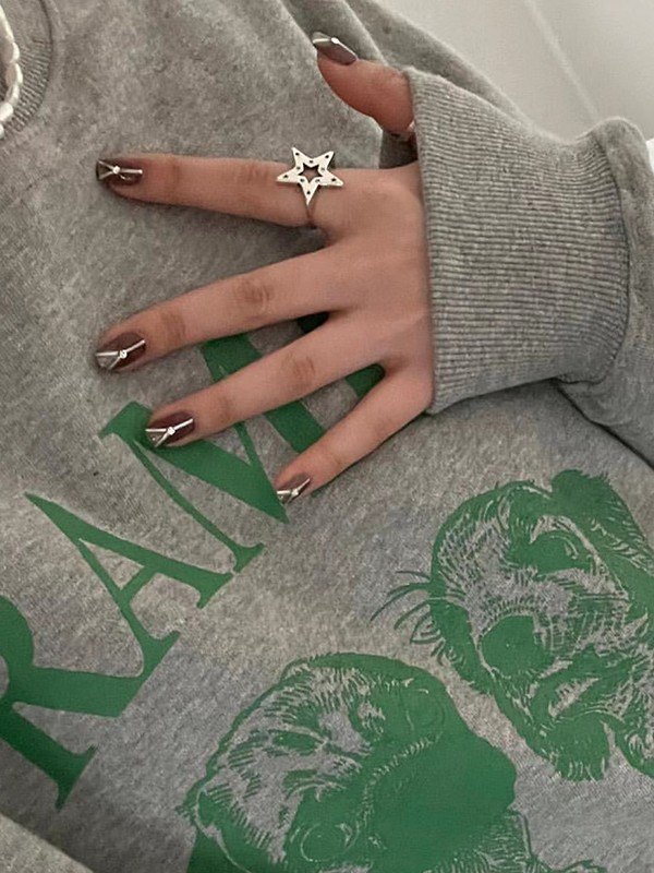 Aushöhlen Strass Stern Manschettenring