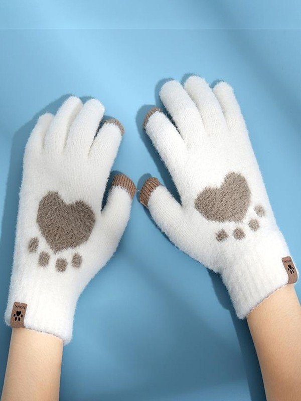 Fuzzy Cartoon Claw Touchscreen-Handschuhe