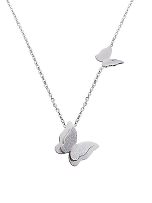 Geschichtete Schmetterlings-Charme-Halskette