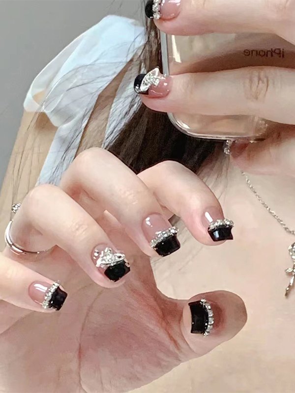24 Stück Strass Cosmos Press On Nails