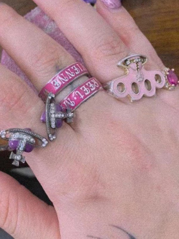 Strass-Kosmos-Planeten-Charme-Manschettenring