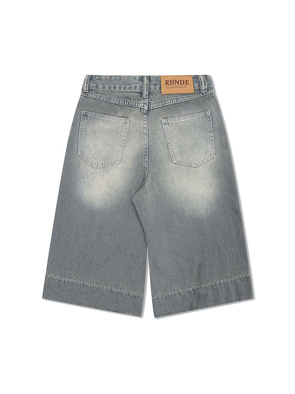 Lockere, lässige, gerade Jeansshorts für Herren